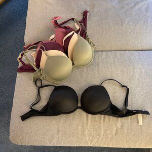 Victoria's Secret Pink Wear Everywhere Push-up Bras Size 34C LOT OF 5